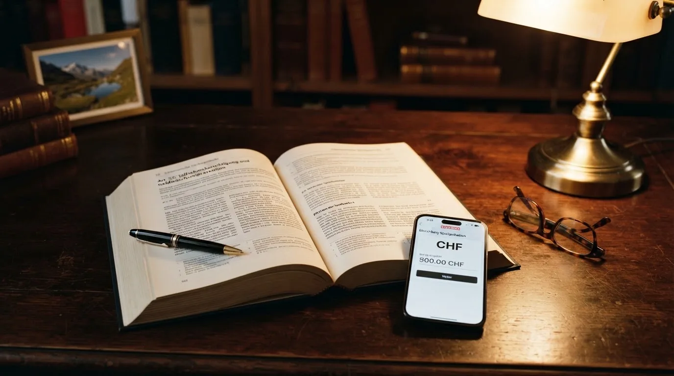 Amtliches Schreiben mit Stempel auf einem Schreibtisch neben einem Gesetzbuch — bitcoin cash casino vergleich