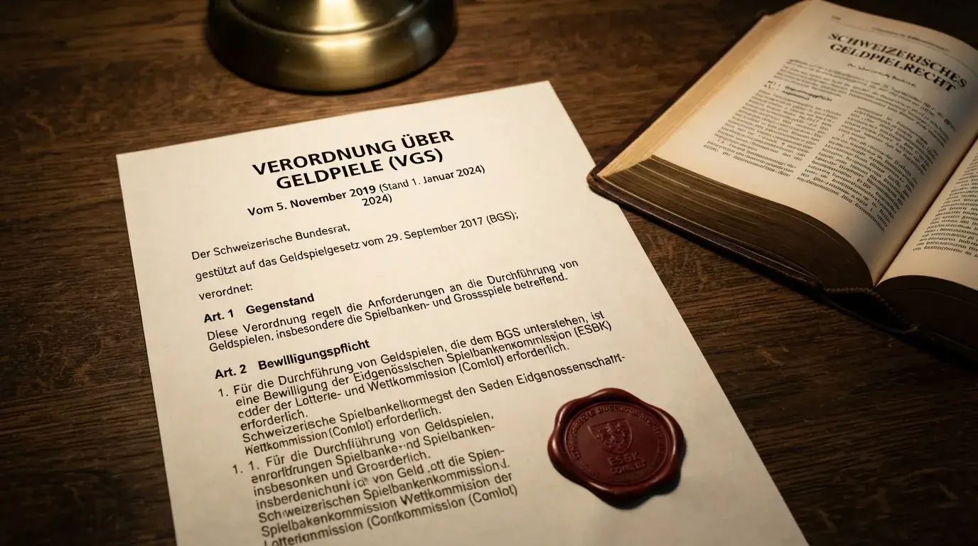 Amtliches Schreiben mit Stempel auf einem Schreibtisch neben einem Gesetzbuch — online casino bonus ohne einzahlung ohne download
